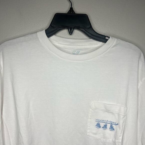 Vineyard Vines Ice Skates Long Sleeve Shirt Men's Size Large Winter Holiday - Picture 2 of 7